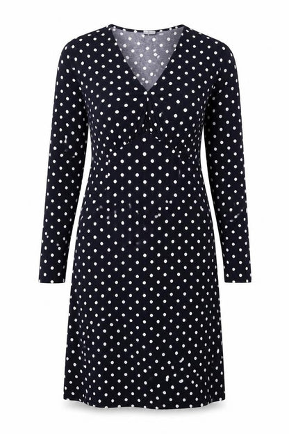 Wallis Women's Blue Polka Dot Midi Bodycon Dress Size 12