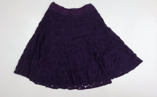 Phase Eight Women's Purple A-Line Skirt, Size 14