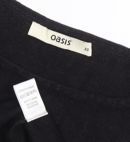 Oasis Women's Black Striped Dress XS