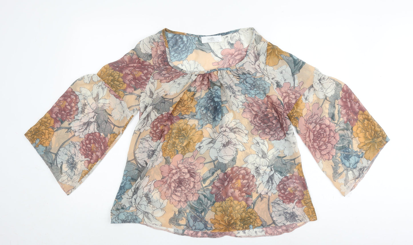 Womens UK Size 14 Wallis Multicoloured Tunic Blouse