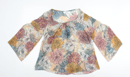 Womens UK Size 14 Wallis Multicoloured Tunic Blouse