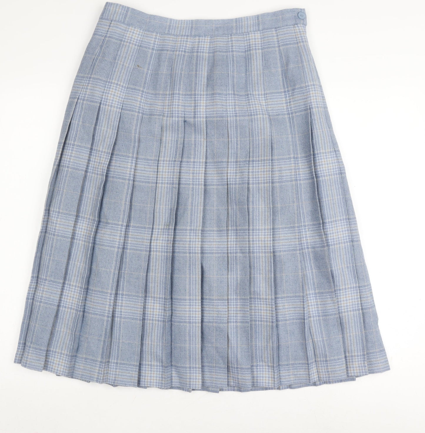 EWM Women's Blue Wool Pleated Midi Skirt Size 14