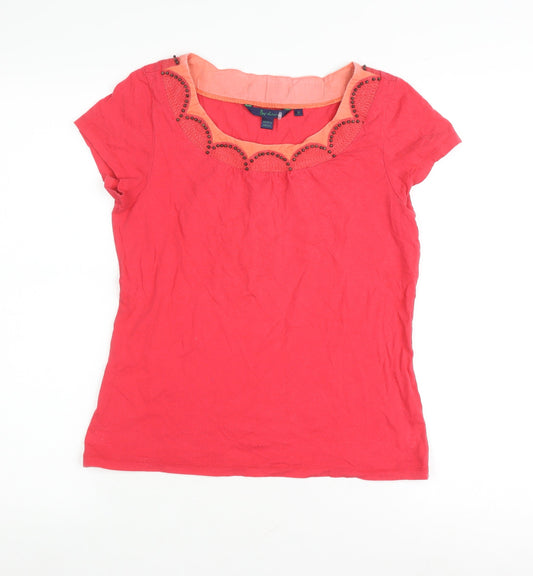 Womens UK Size 10 Boden Red Basic Blouse