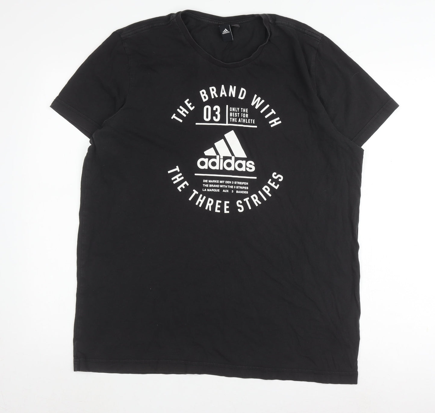 Adidas Men's Black Medium Graphic T-Shirt
