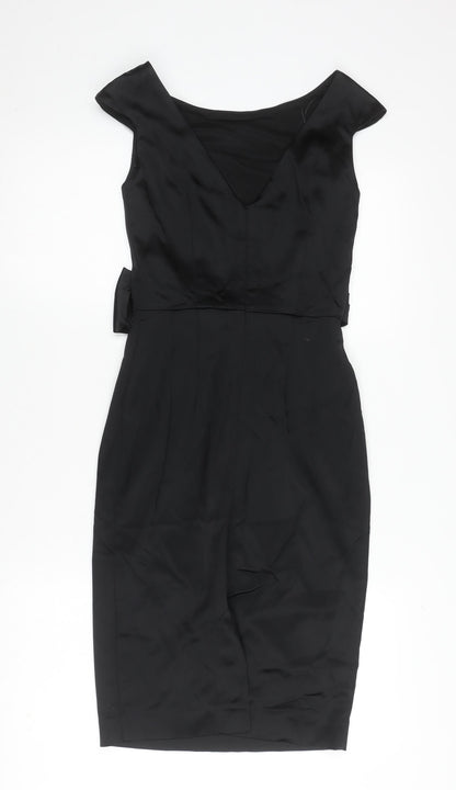 Oasis Women's Black Sleeveless Pencil Dress, Size 8