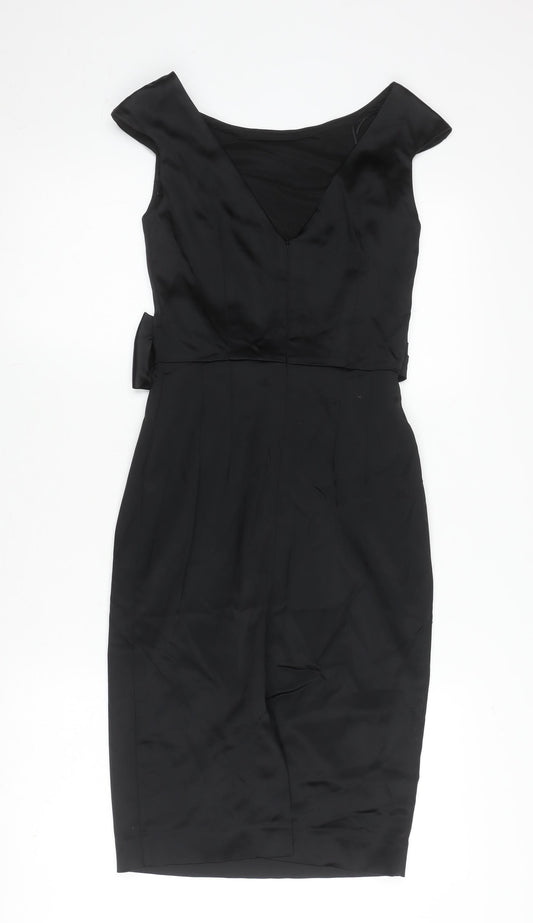 Oasis Women's Black Sleeveless Pencil Dress, Size 8