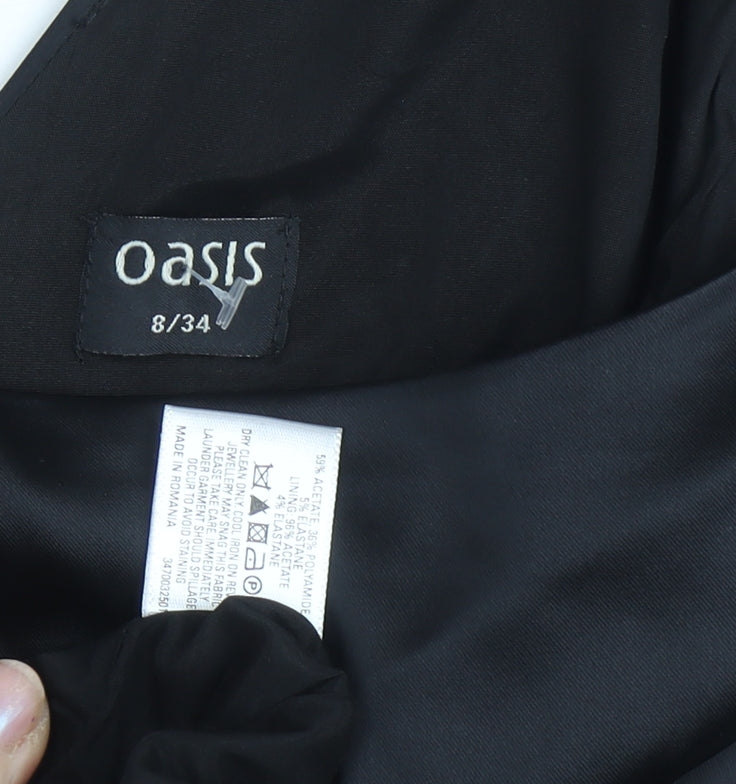 Oasis Women's Black Sleeveless Pencil Dress, Size 8