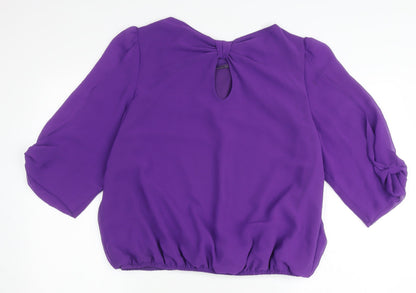 Womens UK Size L Wallis Purple Basic Blouse