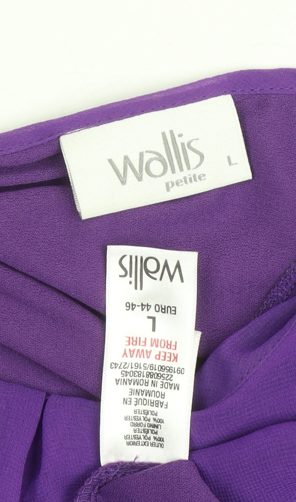 Womens UK Size L Wallis Purple Basic Blouse