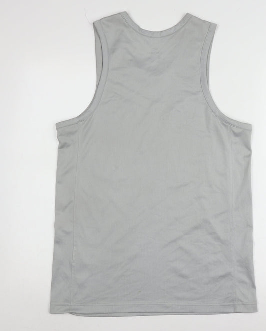 Nike Men's Grey Tank Top S - Lightweight Sportswear