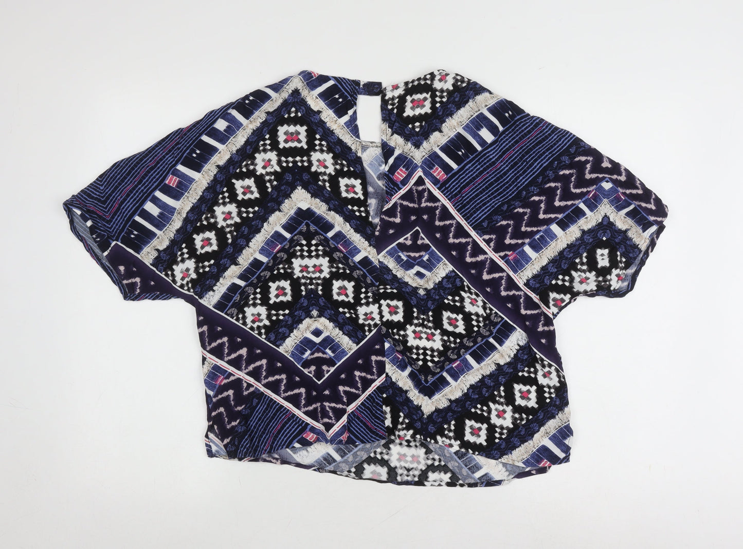 Womens UK Size 10 Warehouse Multicoloured Basic Blouse