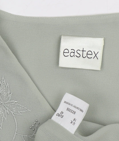 Womens UK Size 16 Eastex Green Basic Blouse