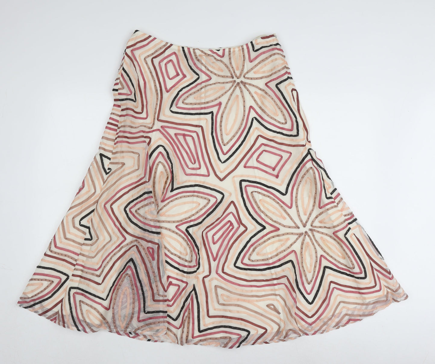 Coast Women's Multicoloured A-Line Midi Skirt Size 12