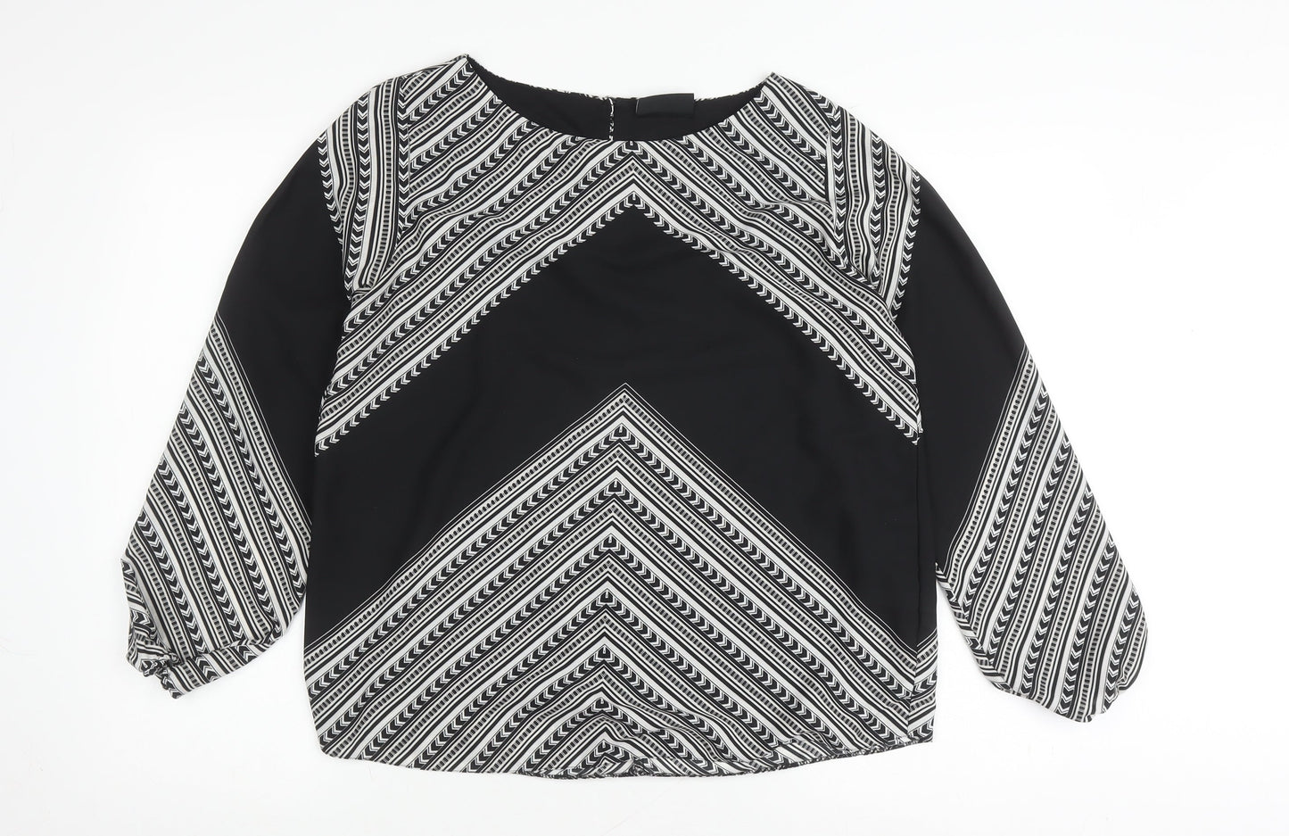 Womens UK Size 14 Wallis Black Basic Blouse