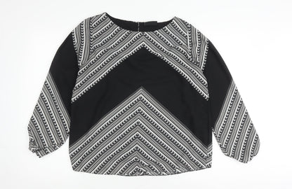 Womens UK Size 14 Wallis Black Basic Blouse