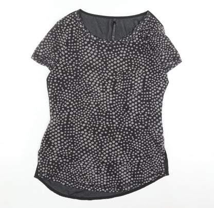 Womens UK Size 8 Karen Millen Black Basic T-Shirt