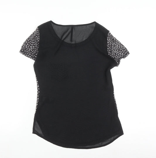Karen Millen Women's Black Polka Dot T-Shirt, Size 8