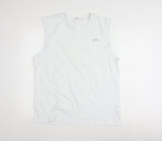 Slazenger Men's White XL Tank Top for Gym & Training