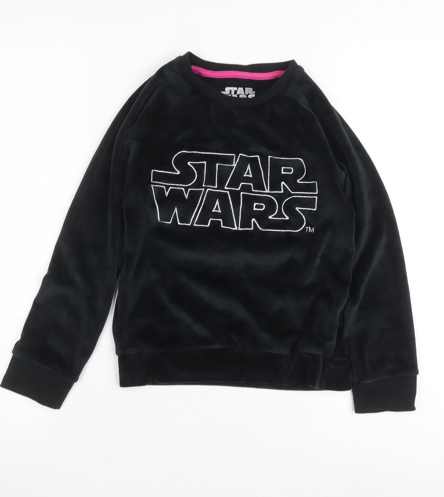 Marks and Spencer Girls Black Star Wars Velour Sweatshirt M