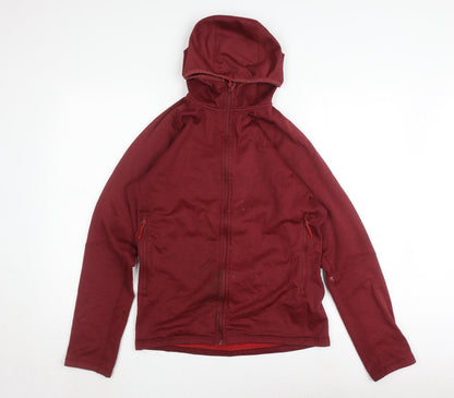 Men's Red Full Zip Hoodie - Size Not Specified
