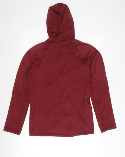 Men's Red Full Zip Hoodie - Size Not Specified