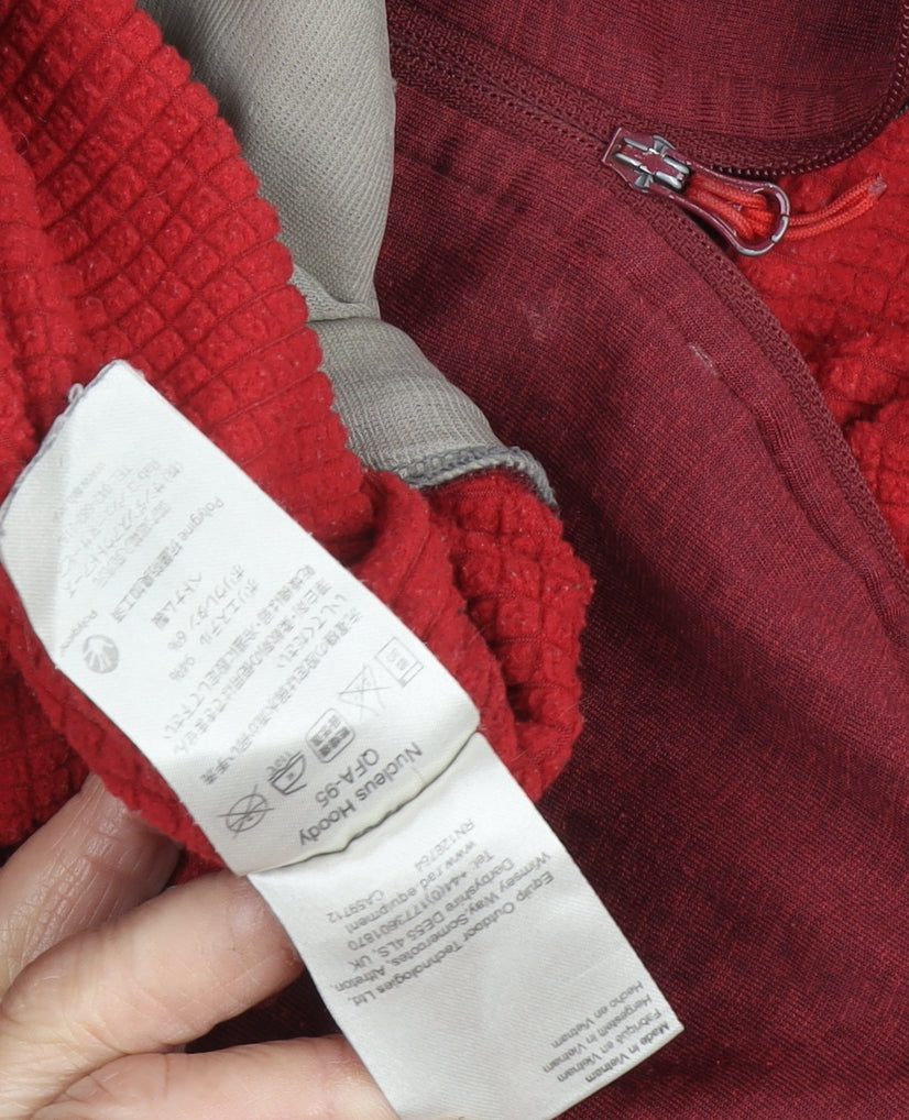 Men's Red Full Zip Hoodie - Size Not Specified