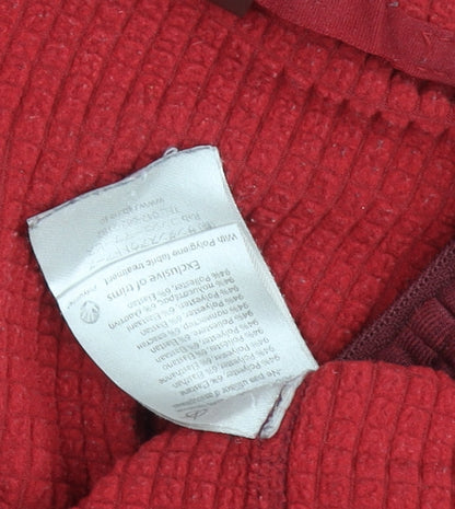 Men's Red Full Zip Hoodie - Size Not Specified