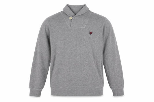 Lyle and Scott Men's Grey Mock Neck Jumper L