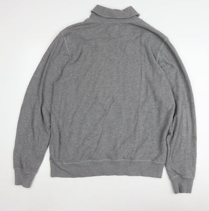 Lyle and Scott Men's Grey Mock Neck Jumper L