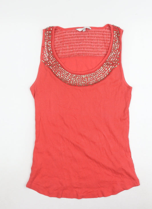 Jasper Conran Red Sequin Women's Tank, Size 16, Cotton