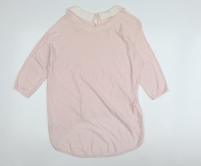 Frock and Frill Women's Pink Collared Pullover Jumper, Size 14