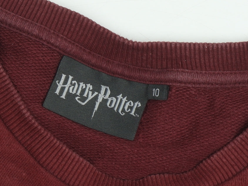 Womens UK Size 10 Harry Potter Red Pullover Sweatshirt