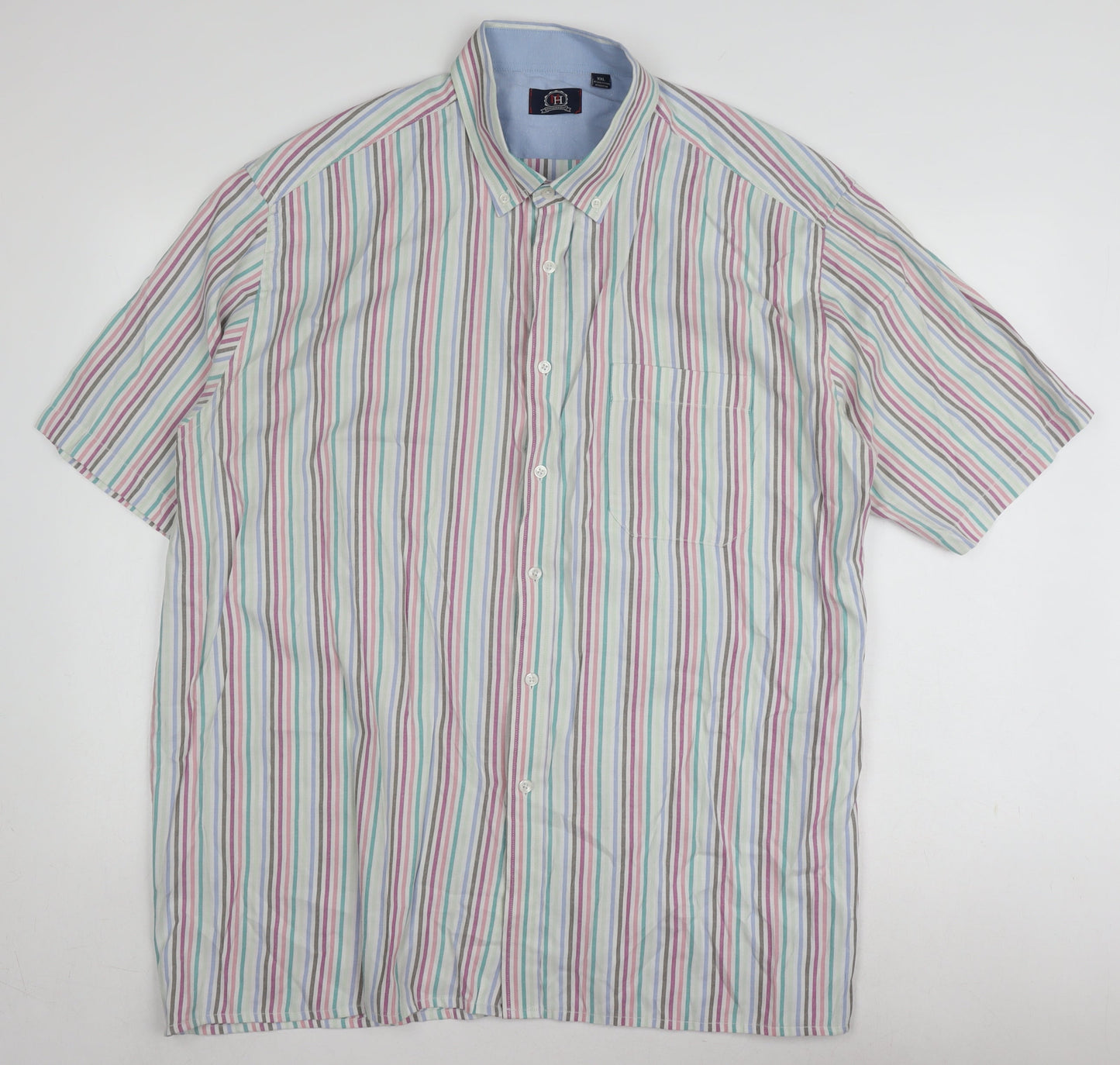 Hutson Harbour Men's Multicoloured Striped Shirt 2XL