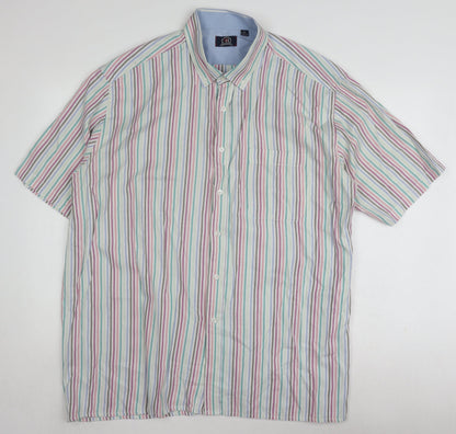 Hutson Harbour Men's Multicoloured Striped Shirt 2XL