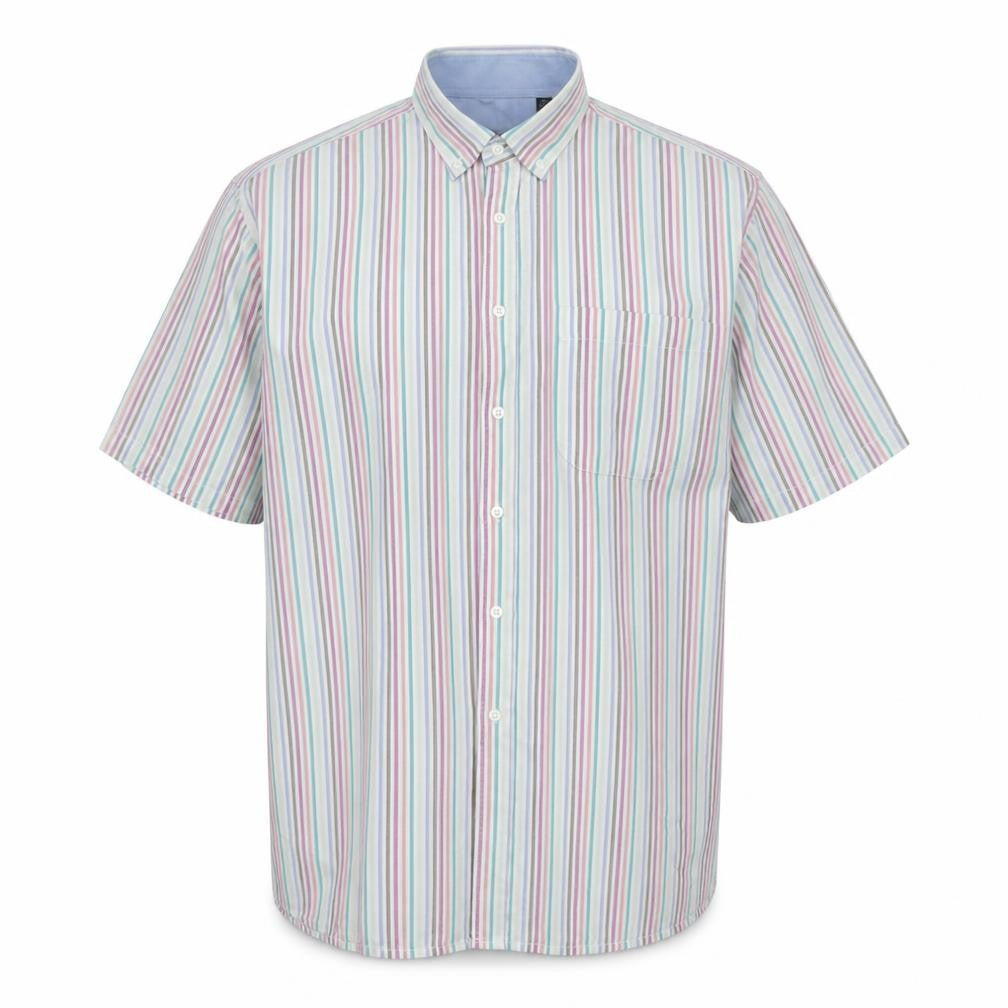 Hutson Harbour Men's Multicoloured Striped Shirt 2XL
