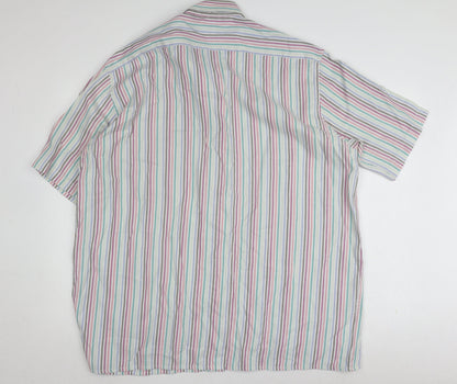 Hutson Harbour Men's Multicoloured Striped Shirt 2XL