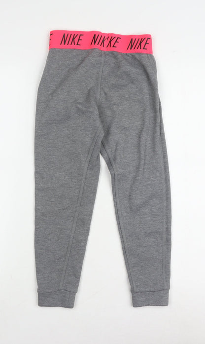 Nike Girls Grey Jogger Trousers XS for Running