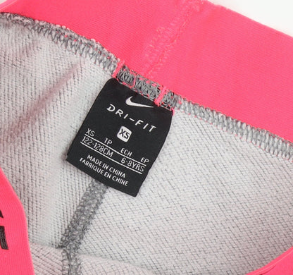 Nike Girls Grey Jogger Trousers XS for Running