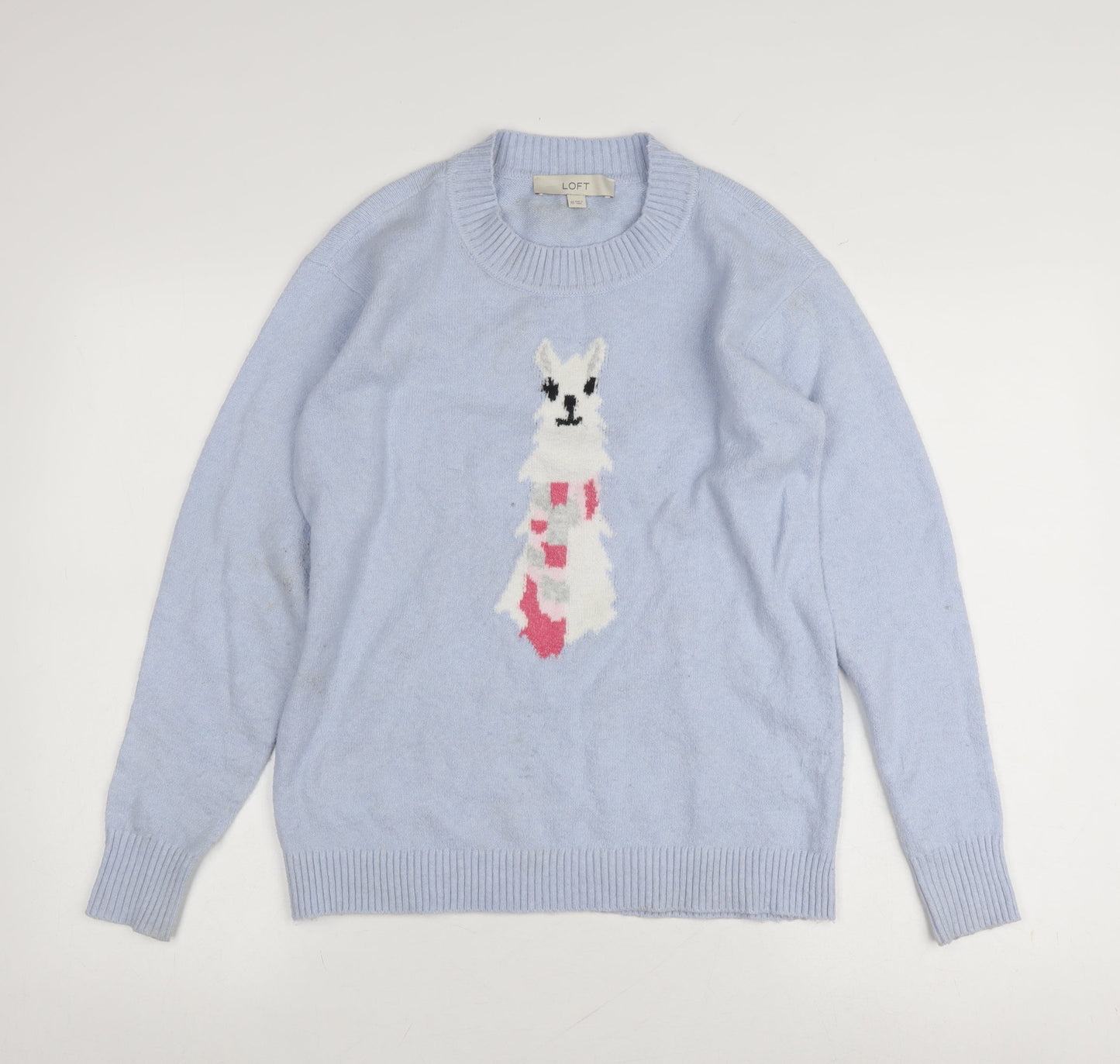 Loft Women's Blue Animal Print Jumper, XS, Long Sleeve