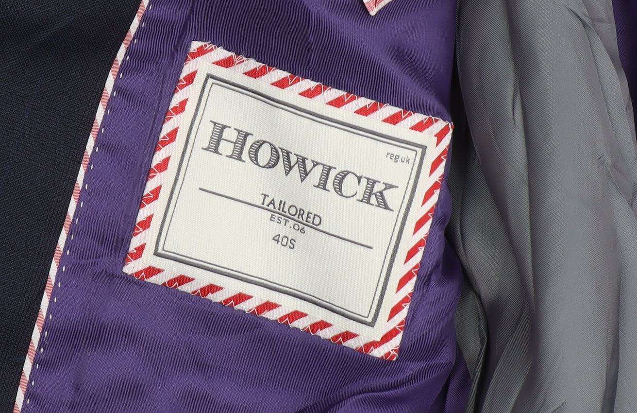 Mens UK Size 40 Howick Regular Blue Suit Jacket