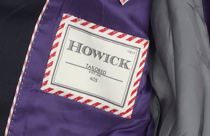 Mens UK Size 40 Howick Regular Blue Suit Jacket