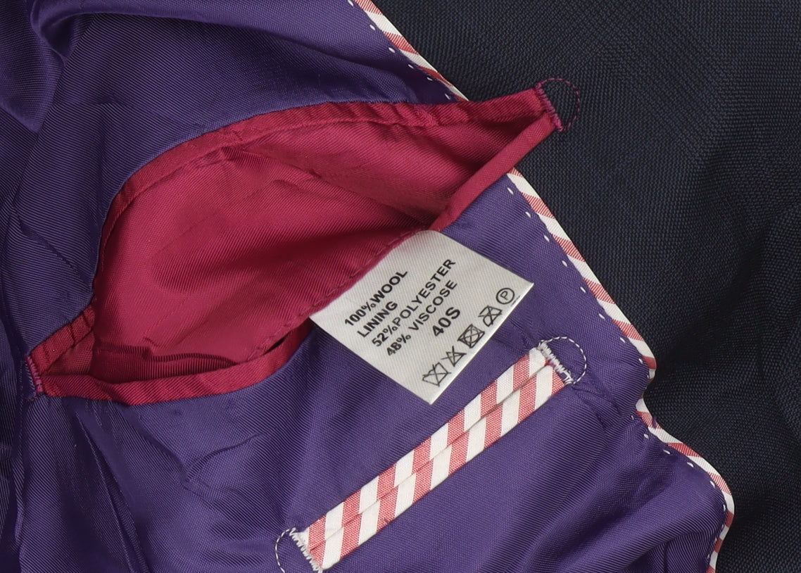 Mens UK Size 40 Howick Regular Blue Suit Jacket