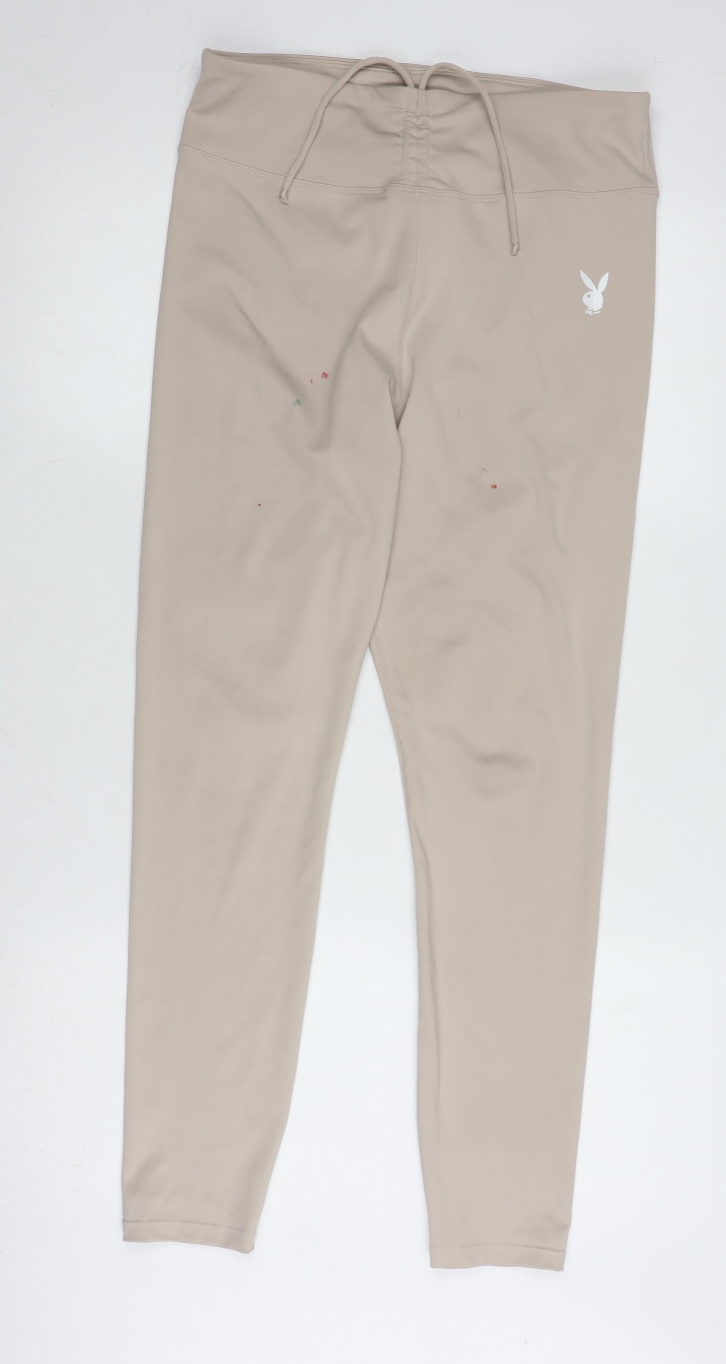 Missguided Womens Beige Leggings UK 14 Skinny Fit