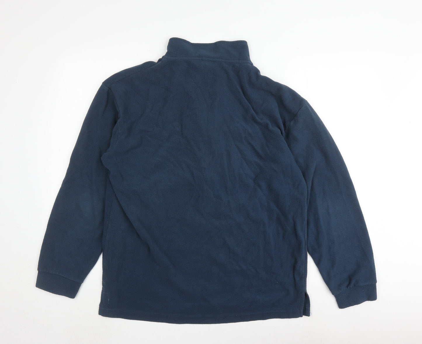 Tiso Men's Blue 1/4 Zip Fleece Sweatshirt L