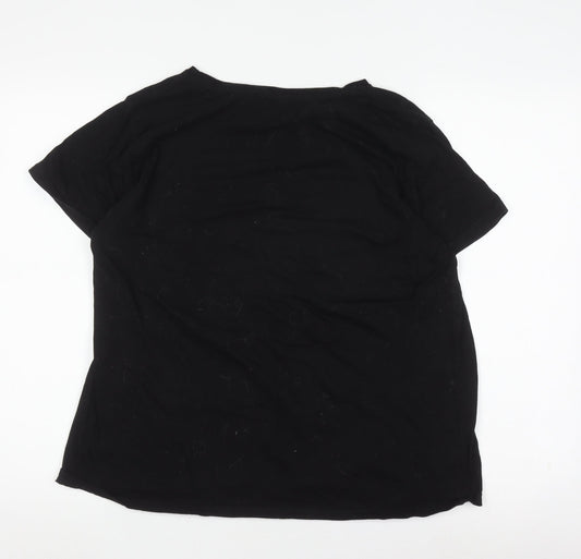 B&C Collection Women's Black Graphic T-Shirt - 3XL