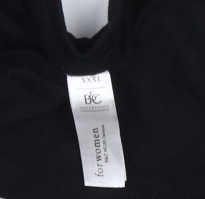 B&C Collection Women's Black Graphic T-Shirt - 3XL