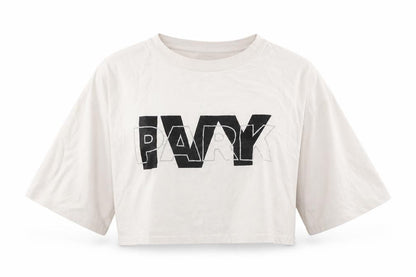 Womens UK Size S IVY PARK White Cropped T-Shirt