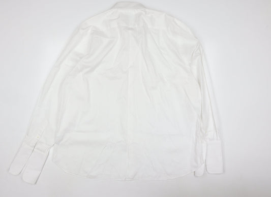 Skopes Men's White Slim Fit Dress Shirt 16