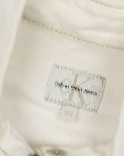 Calvin Klein Women’s Ivory Cotton Blend Jacket XS