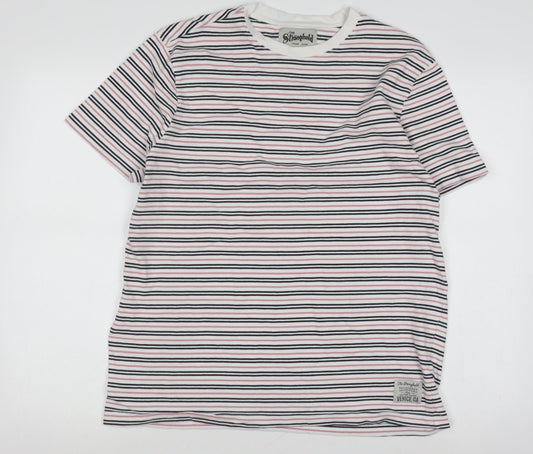 The Stronghold Men's XL Striped Multicoloured T-Shirt